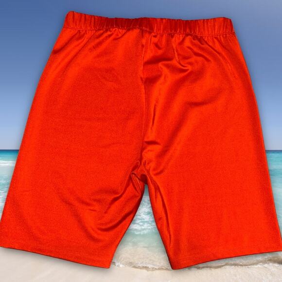 Speedo x Forever 21 Men Active Shorts Plus Red Biker Logo Elastic Waist - Picture 2 of 9